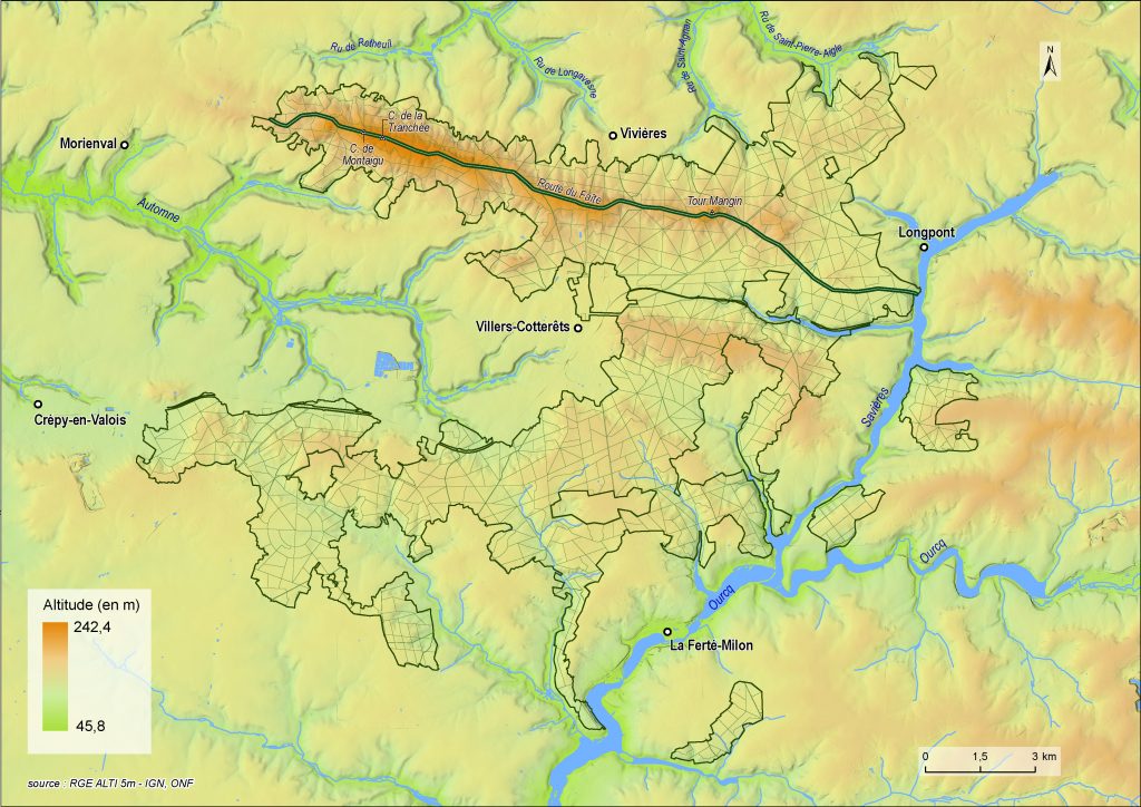 Carte topo forêt de Retz