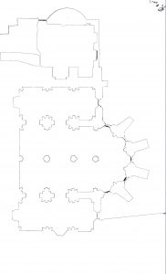 Extrait du modèle 3D – plan de la crypte de Ham