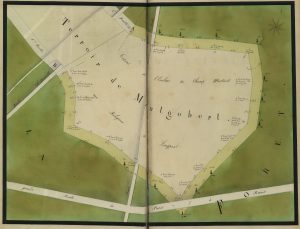 Plan de l’enclave du champ Mentard