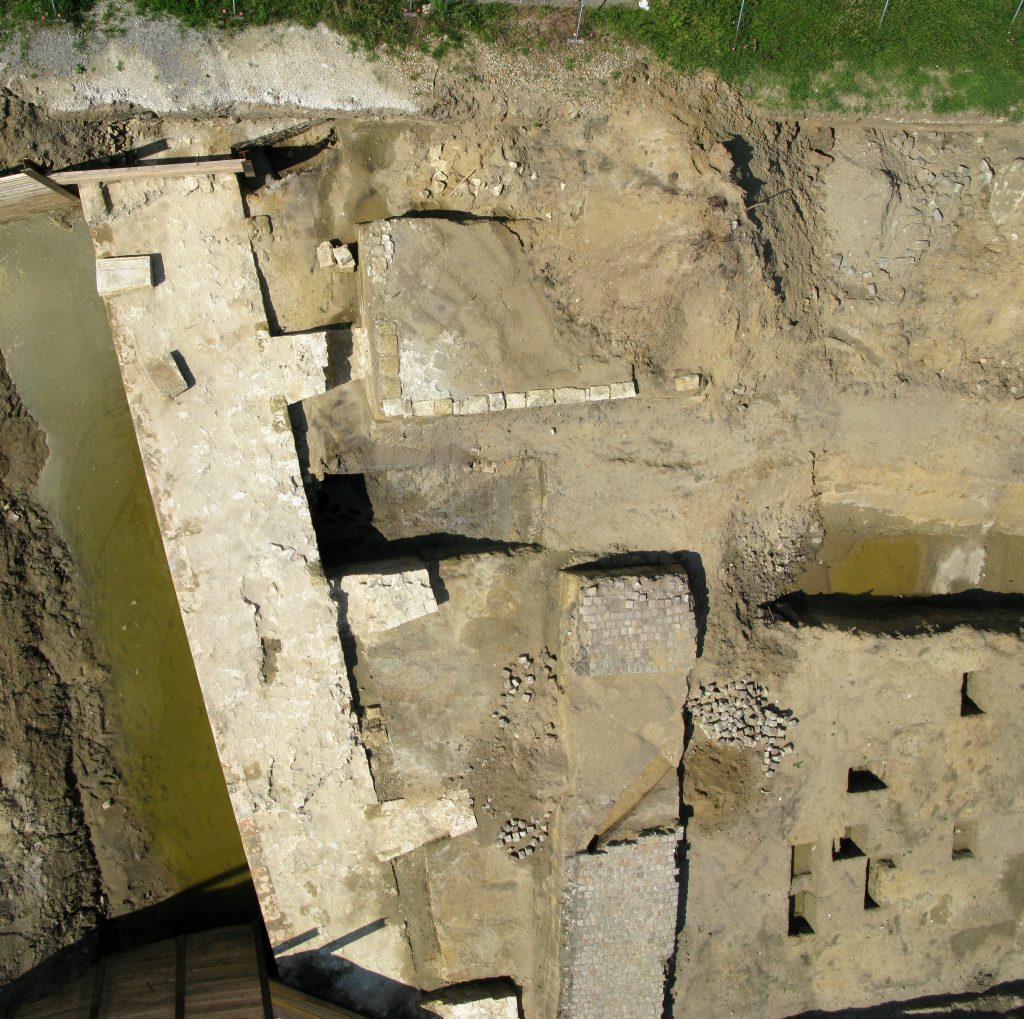 Vue aérienne du chantier de Soissons