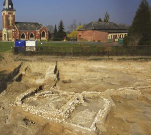 Vue aérienne du chantier de Démuin