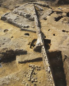 Vue aérienne du chantier de Démuin