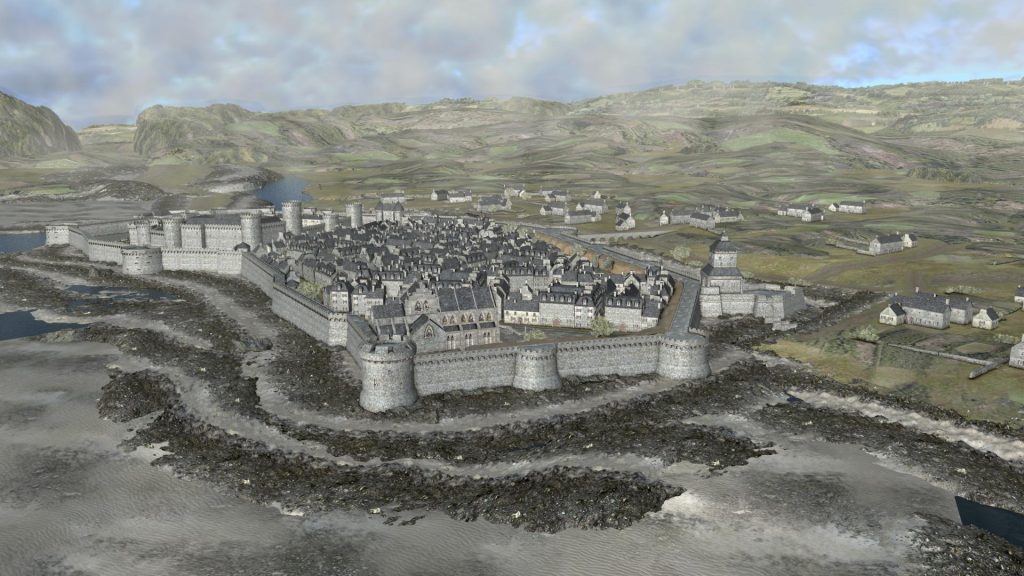 Restitution 3D de Cherbourg avant 1688