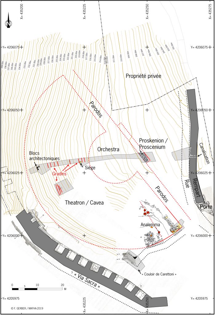 Plan du théâtre d'Halaesa (MAFHA 2019)