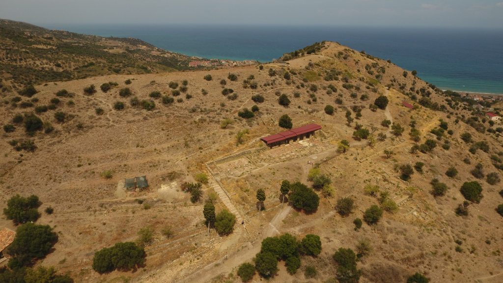 Vue aérienne du site d'Halaesa en 2017, cl. MAFHA 