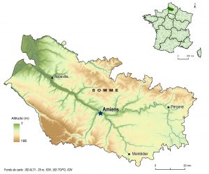 Carte de localisation d’Amiens (Somme)