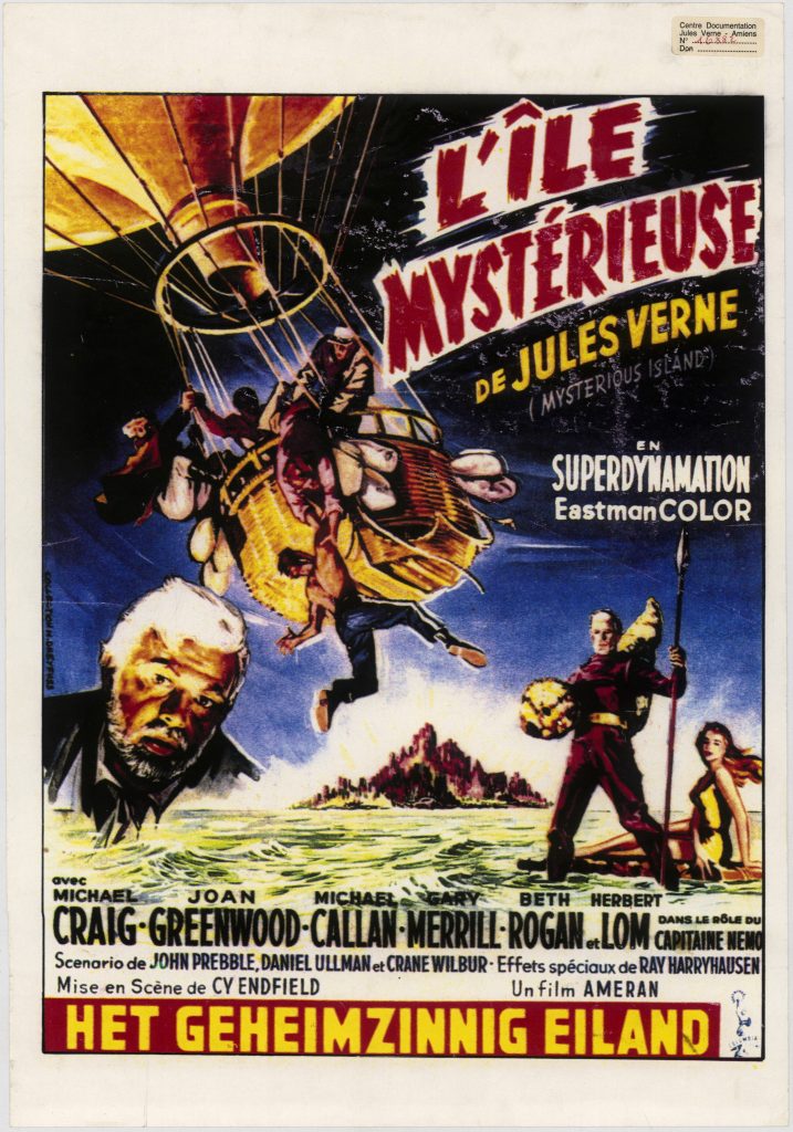 Affiche de film " L'île mystérieuse de Jules Verne " (1961)