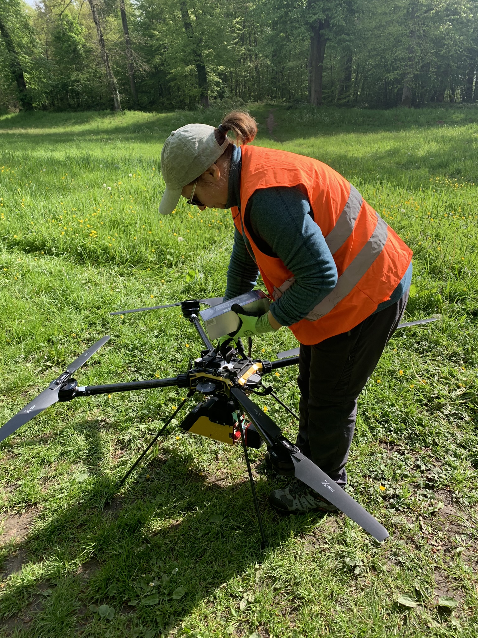 Installation du drone préalable au vol