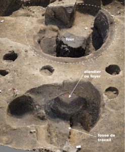 Extrait du modèle 3D légendé du four de potier médiéval mis au jour à Vieil-Hesdin